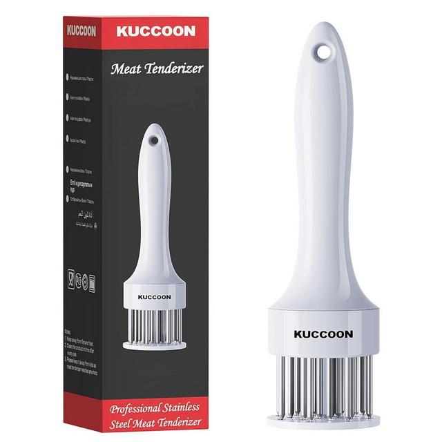 KUCCOON Meat Tenderizer Tool Stainless Steel Needle Ultra Sharp 24 Blades Tenderizer Tool for Tenderizing Beef Chicken Steak Veal Pork