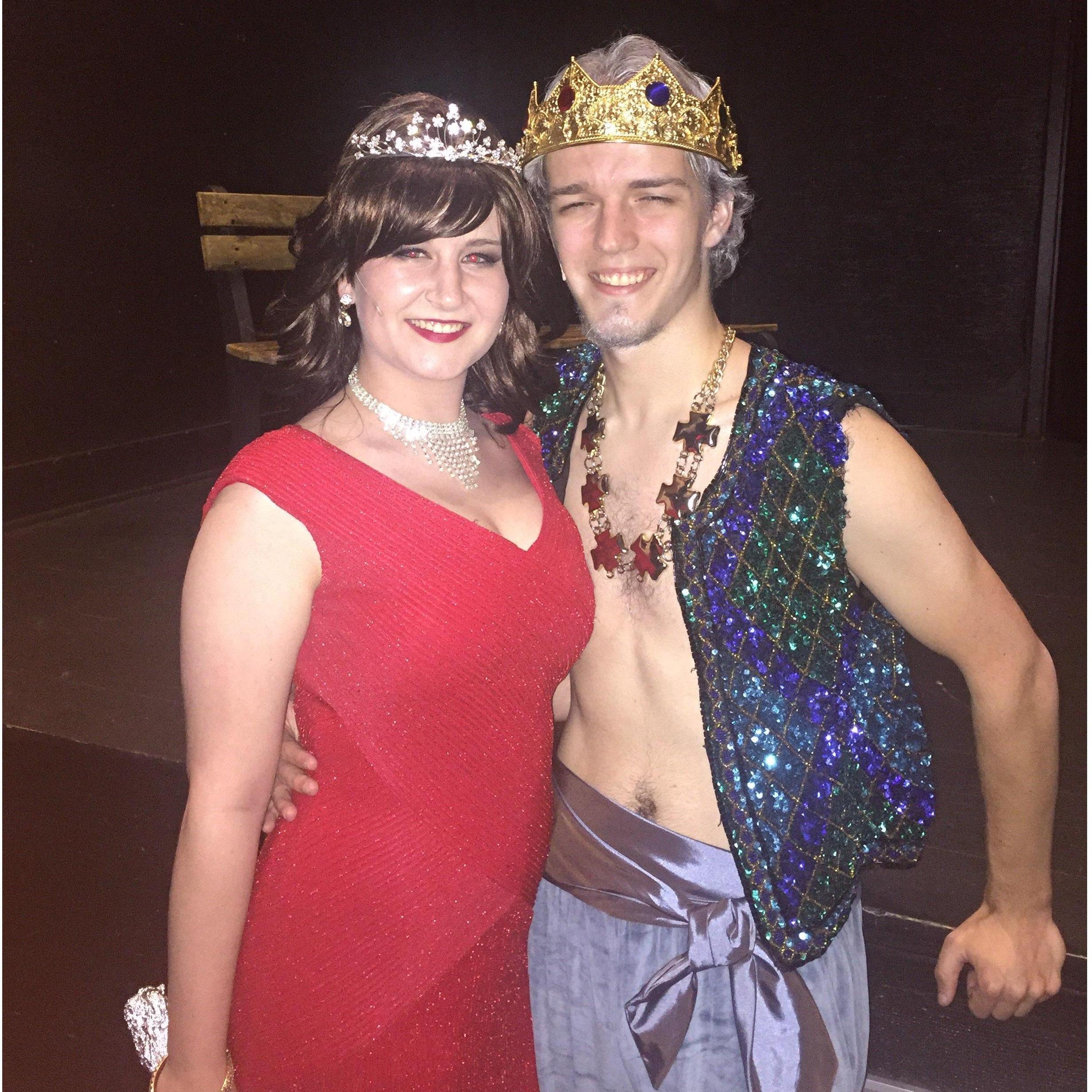 Fastrada and King Charlemagne! The first romantic couple we were cast as.