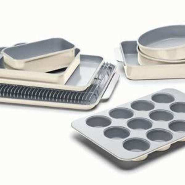 Ceramic-Coated Bakeware Set - Color cream