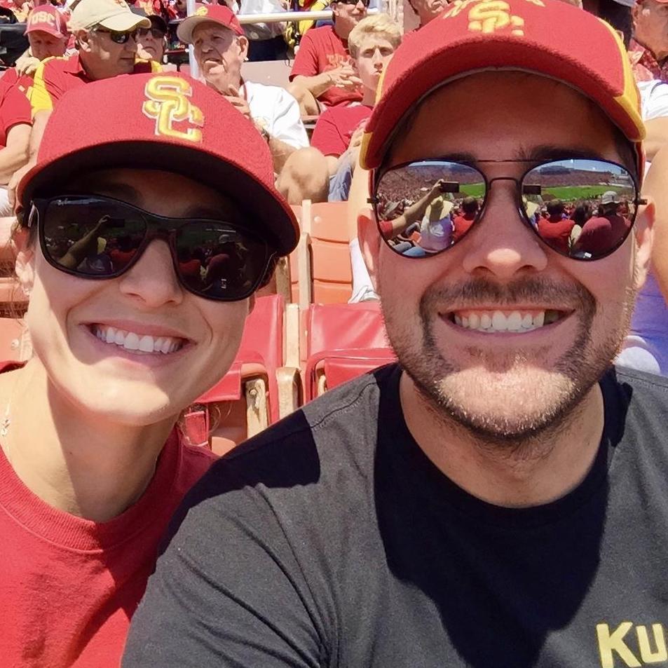 Go Trojans! This is one of many USC tailgates and football games we attended. Probably the hottest game we went to but oh well! September 2016.