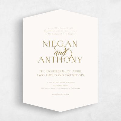 Diamond Wedding Invitation - Hodgson Portrait