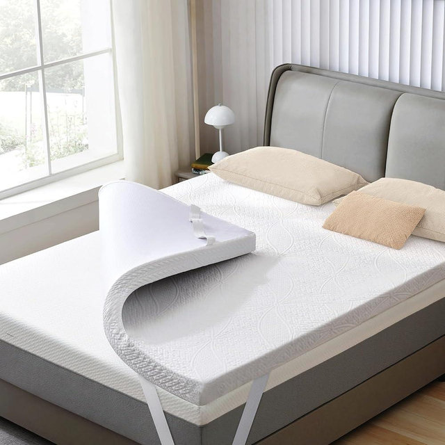 SINWEEK 2 Inch Gel Memory Foam Mattress Topper with Cooling Cover Ventilated Soft Mattress Pad, Bed Topper, CertiPUR-US Certified, Full Size