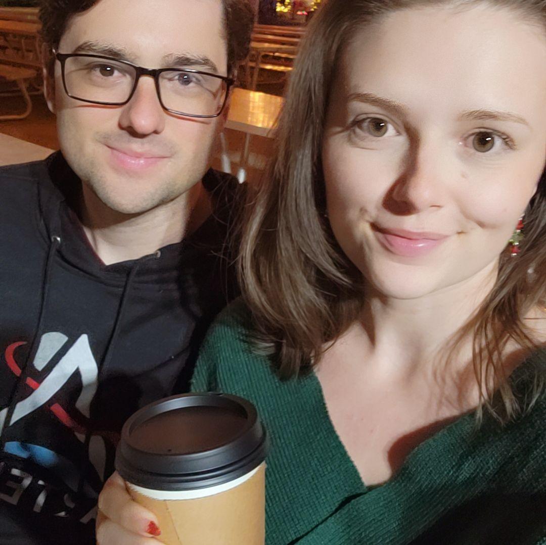 Enjoying a hot cocoa at the Phoenix Zoo - 2025