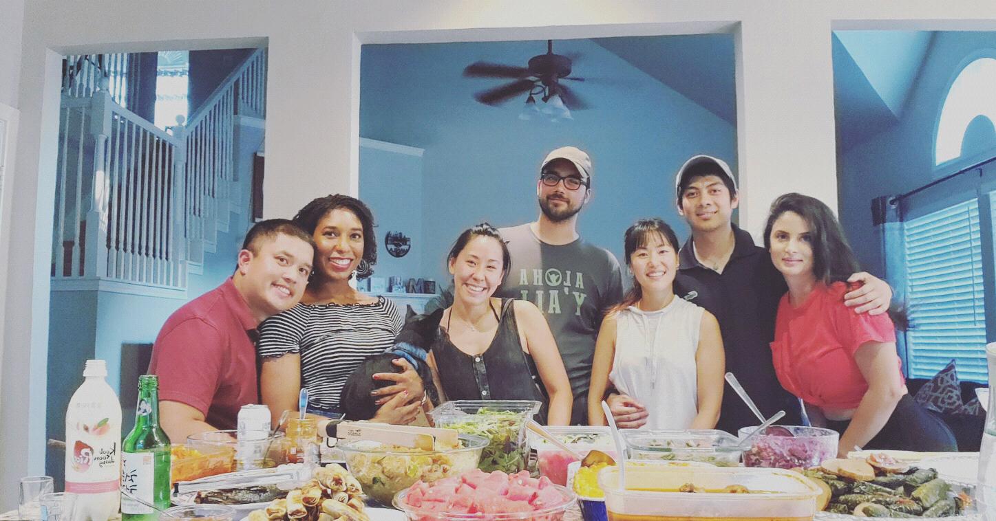 Spending time with Kristin's friends at Chee's Labor Day BBQ!