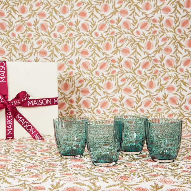 JAZZY GREEN WATER GLASS