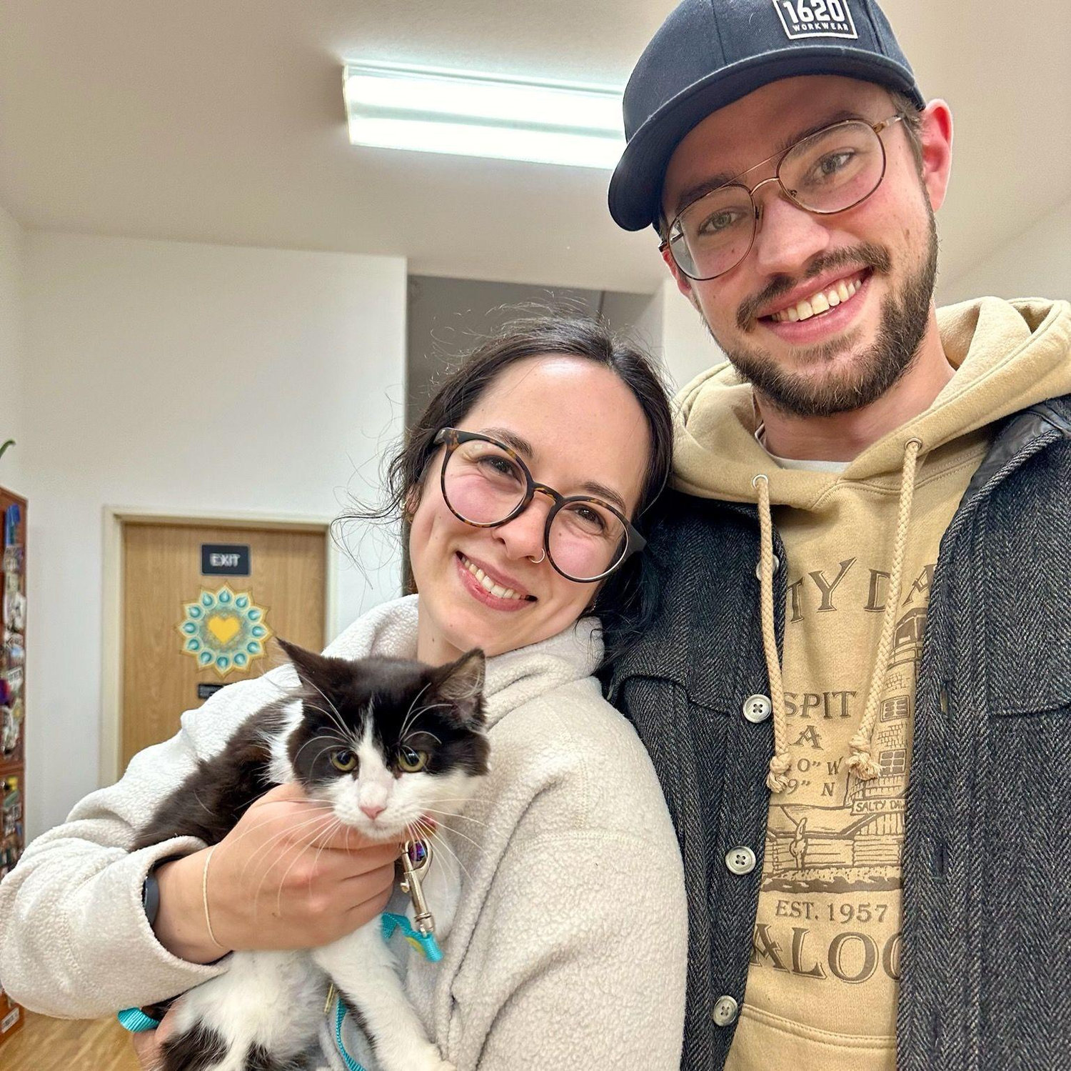 Bringing home our fourth and final animal (for now).