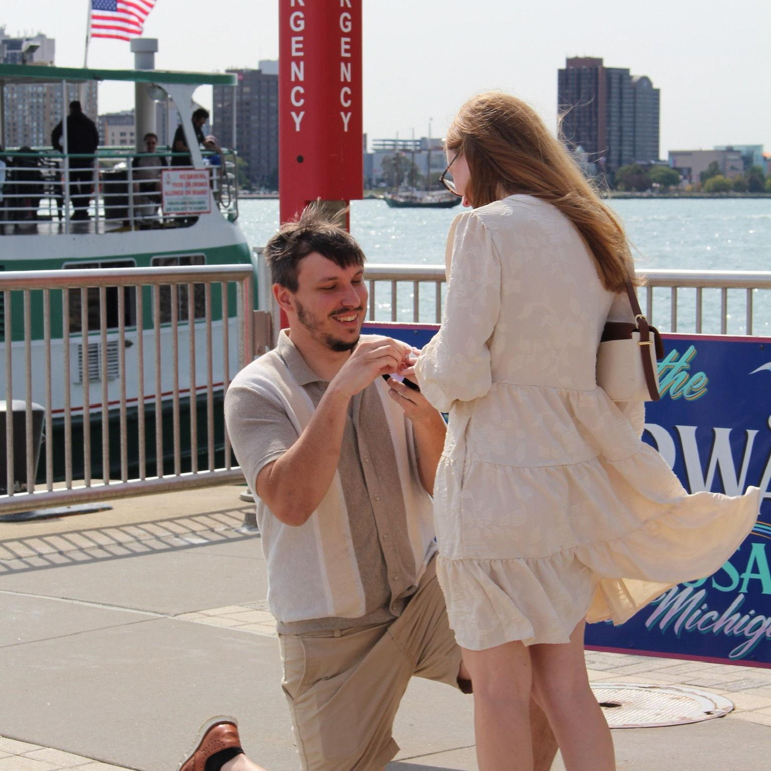 Kennedy was in complete shock when Mike got down on one knee!