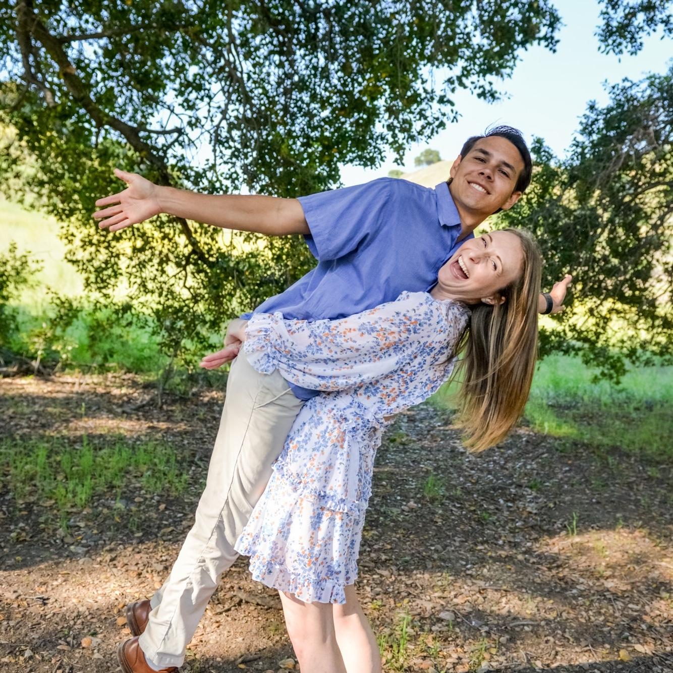Having fun during our engagement shoot!