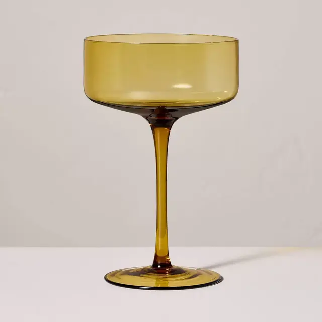 9.8oz Coupe Glass Yellow - Hearth & Hand™ with Magnolia