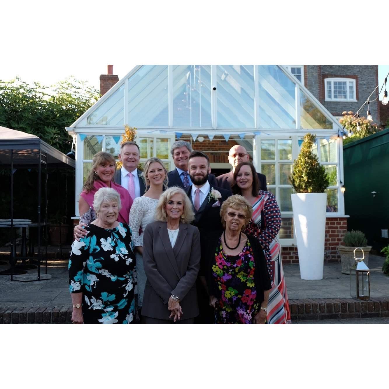 Some of our family at our small reception after our Wedding on 17 September 2019.