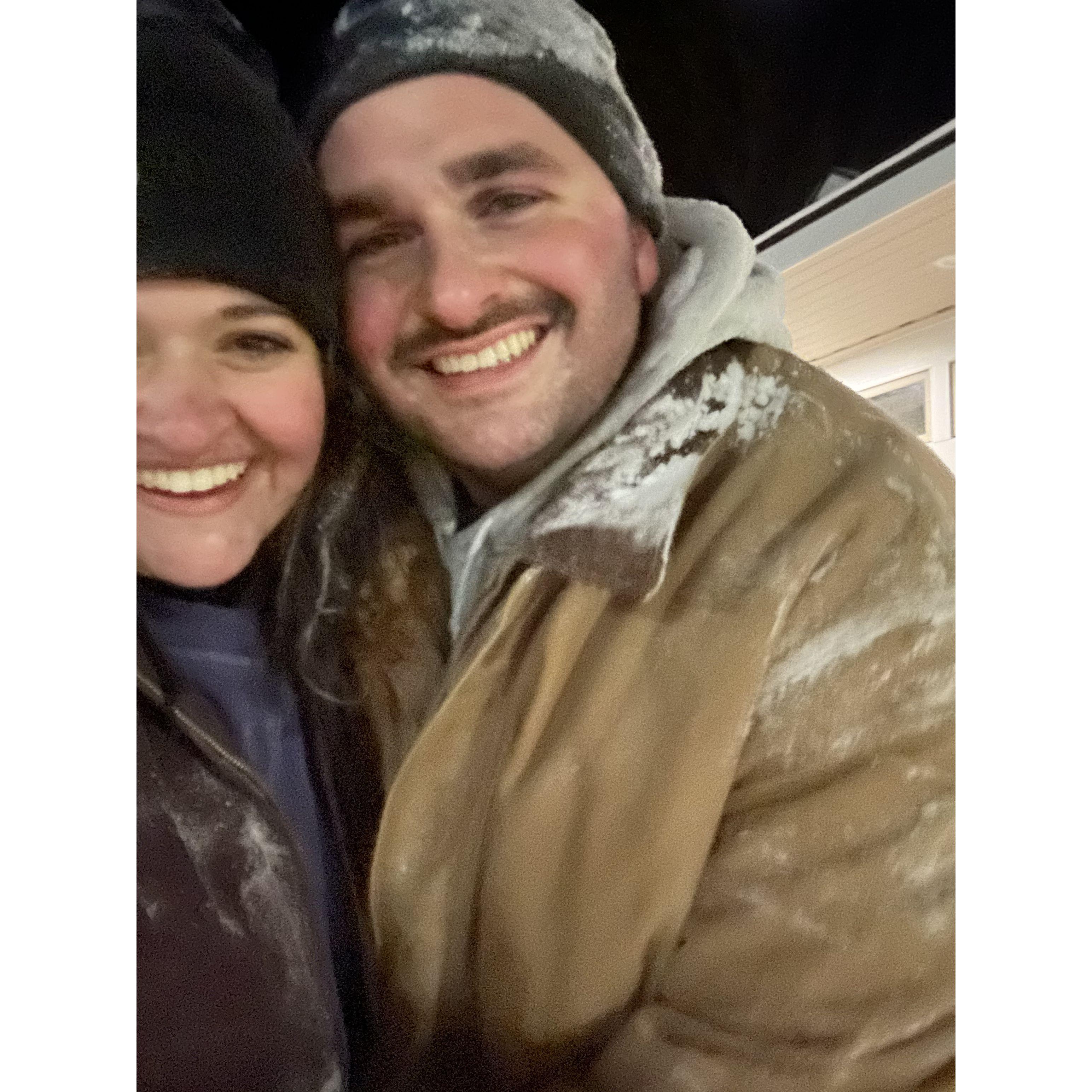 Our first vacation; White Mountains NH - we went tubing down the mountain