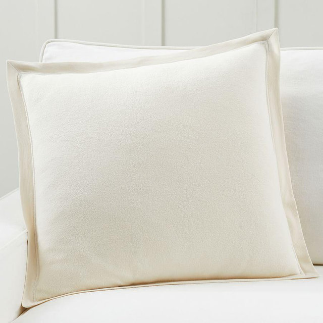 Cozy Fleece Pillow Cover, 22 x 22", Ivory