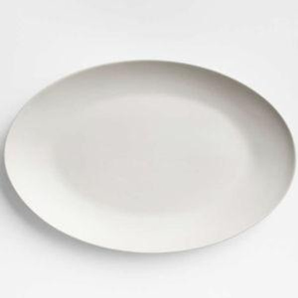 Craft Linen Cream Large Oval Serving Platter