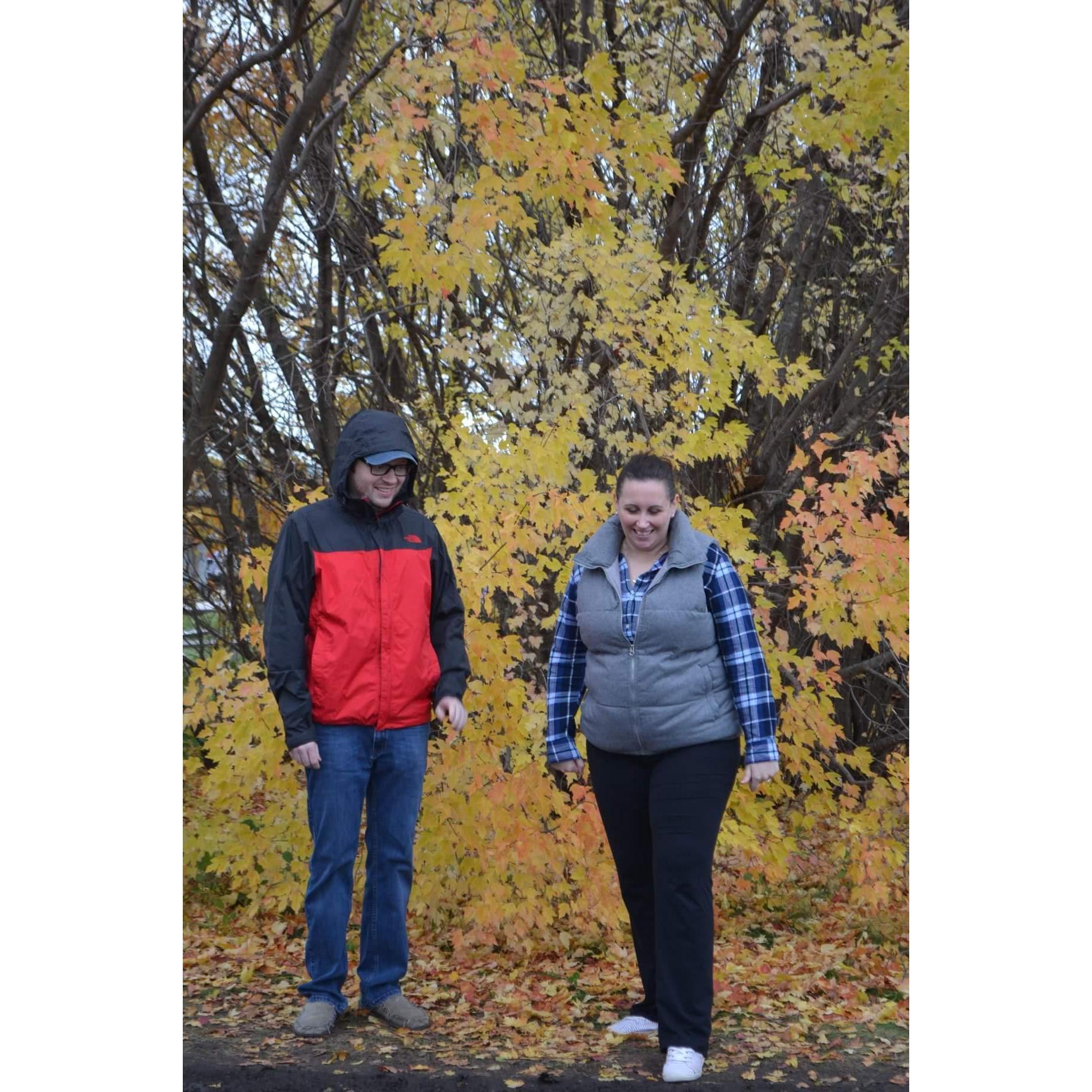 At an apple orchard in Fall, 2018