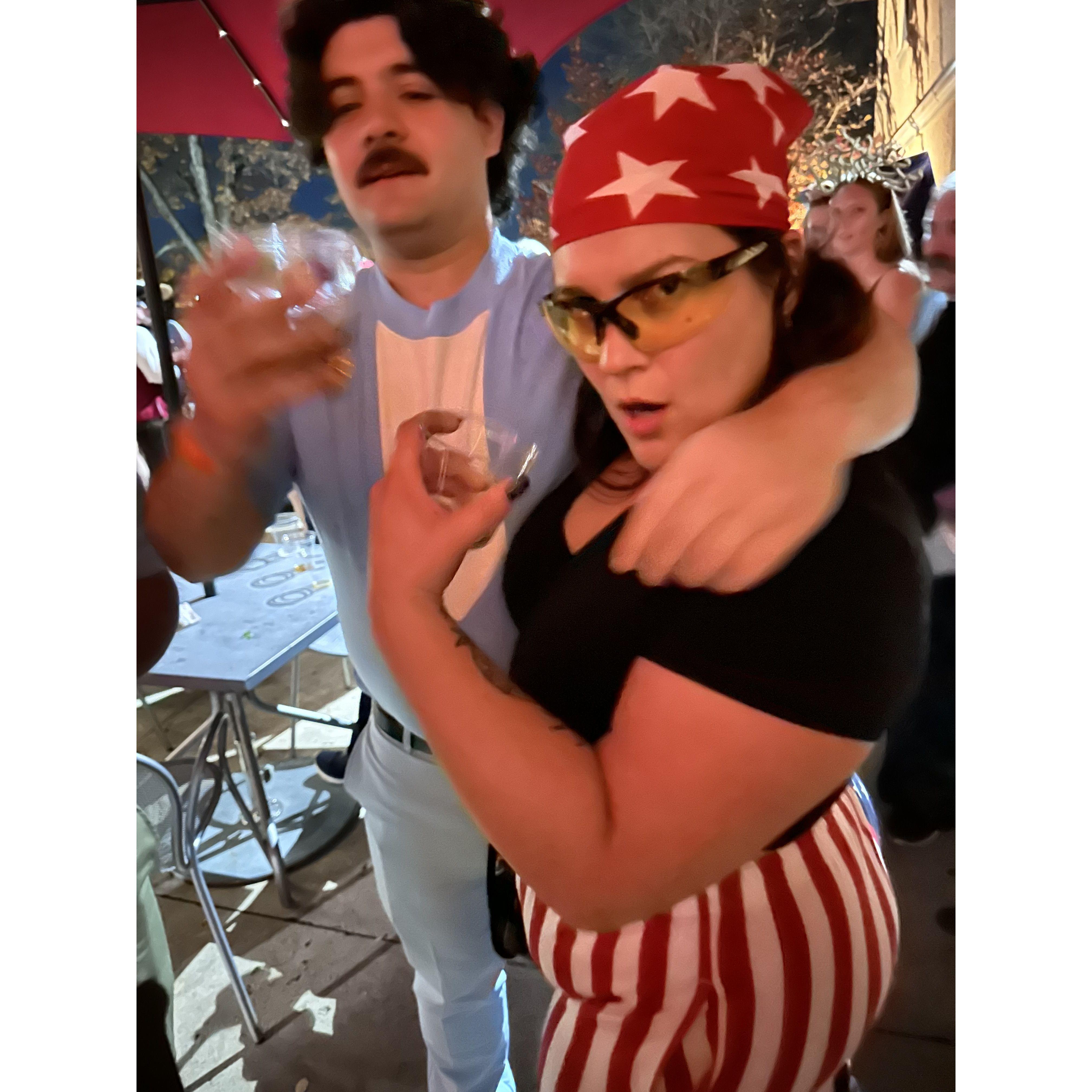uncle rico & rex kwon do at the New Britain Museum halloween party