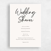 White Wedding Wedding Shower Invitation - Santorini Type