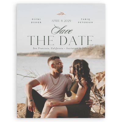 Green Greenery Wedding Digital Save the Date - Finch Photo
