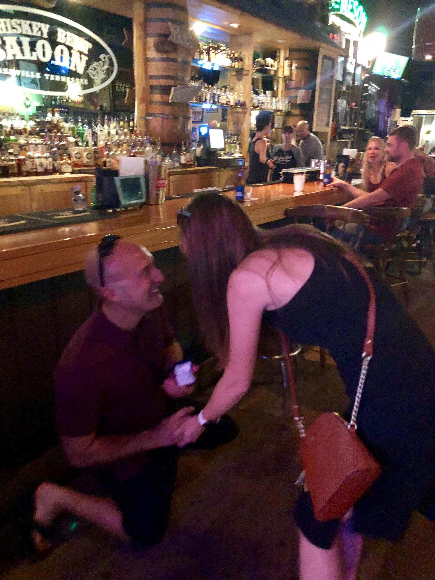 Getting engaged in Nashville.