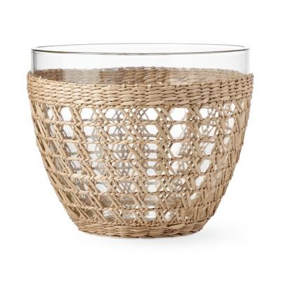 Glass & Woven Salad Bowls