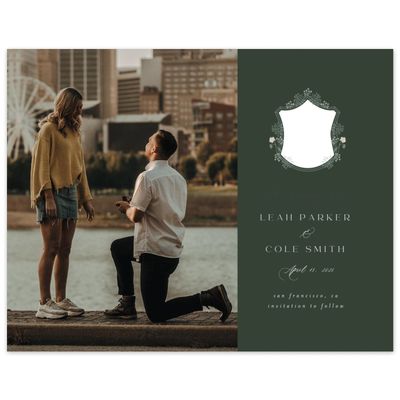 Deep Forest, Green Wedding Digital Save the Date - Valentina Landscape