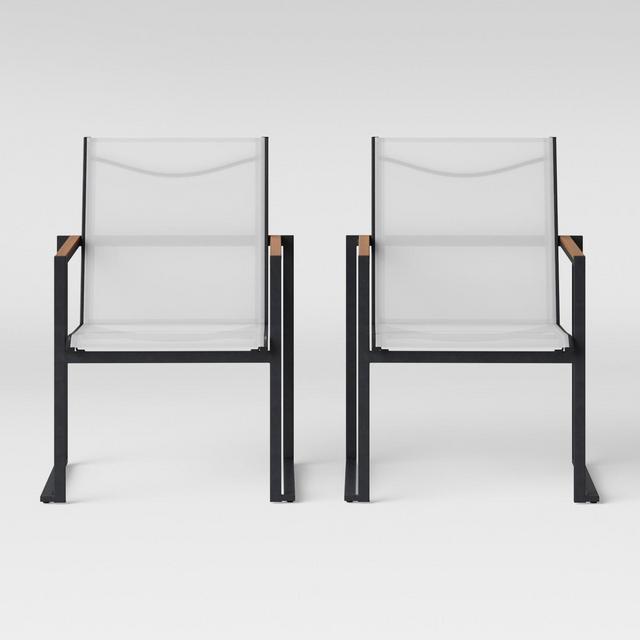 Henning 2pk Patio Dining Chair White - Project 62™