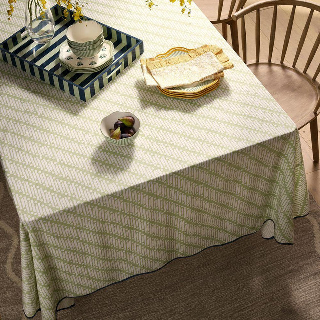 Batik Tablecloth, Fog Green