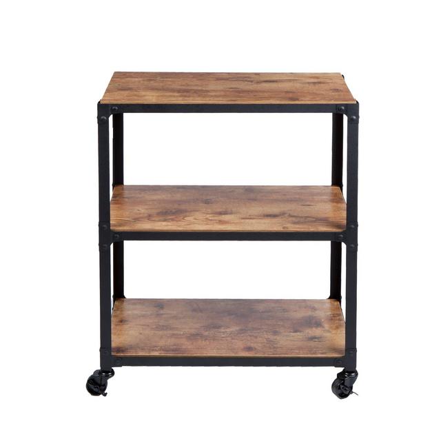 3 Tier Wood Metal All Purpose Utility/Bar Cart