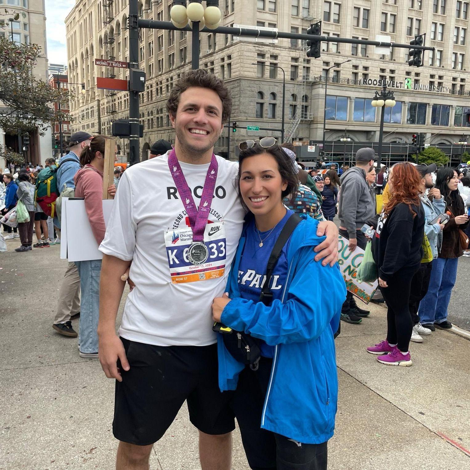 When Ernest finished the Chicago Marathon - so proud!
