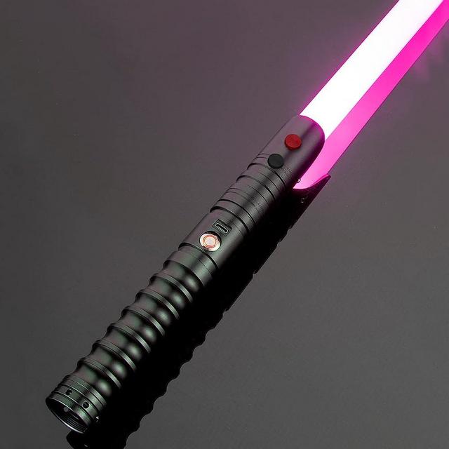 CVCBSER Smooth Swing Dueling Lightsaber, Increase Motion Control 12 Sets Sound Effect Light Saber, with 16 Colors Changeable Premium Metal Handle Lightsabers for Adults and Boys Gift (Black)