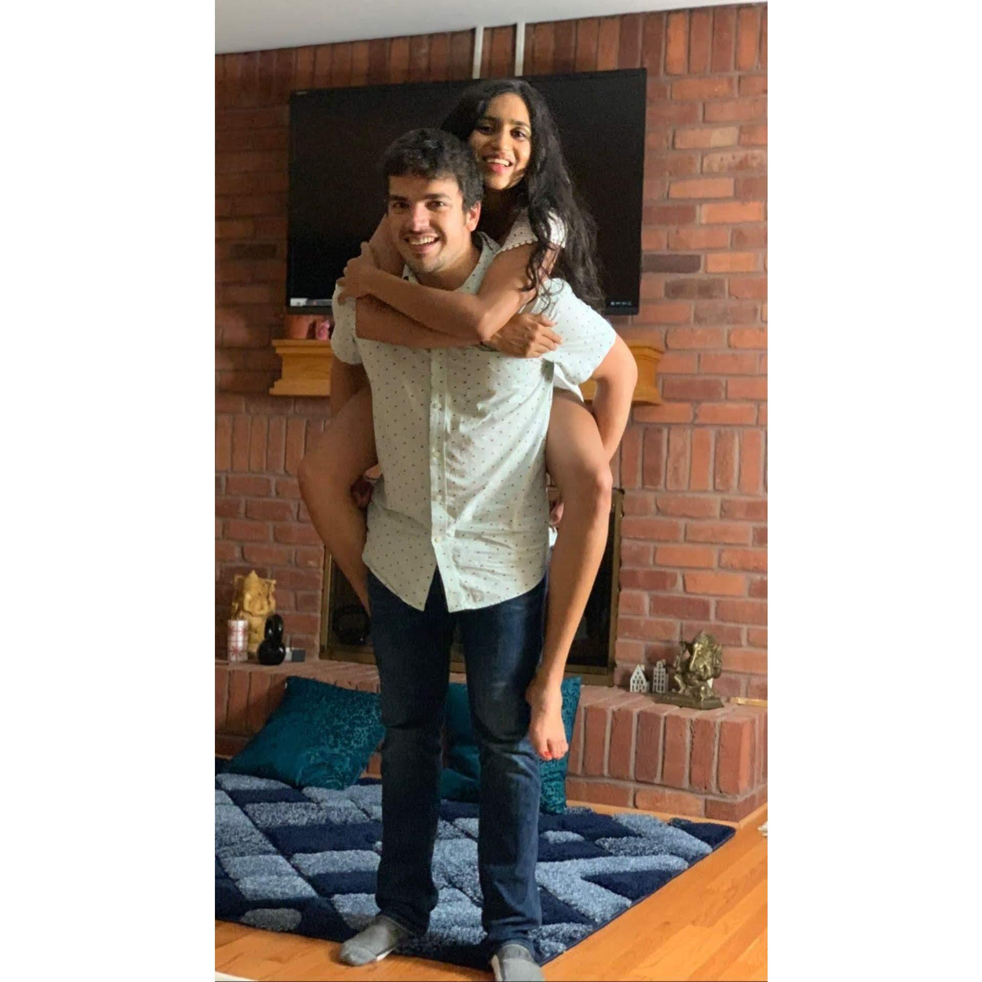 The first time Dan came over to my house to meet my mom!