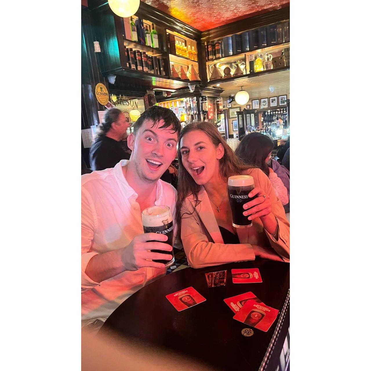 July 09, 2023 Enjoying an authentic pint of Guinness in Dublin.