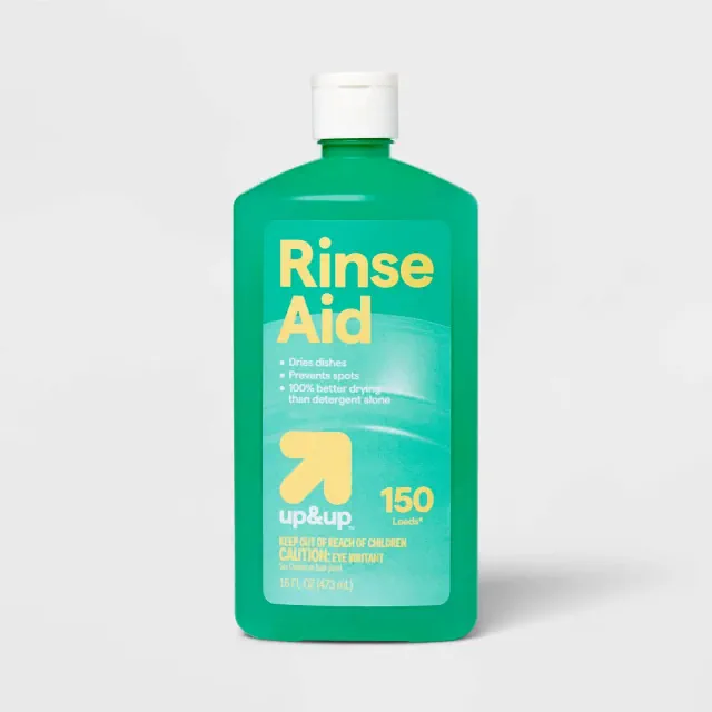 Dishwasher Rinse Aid - 16 fl oz - up&up™: Fresh Scent, Liquid Form, Plastic Bottle