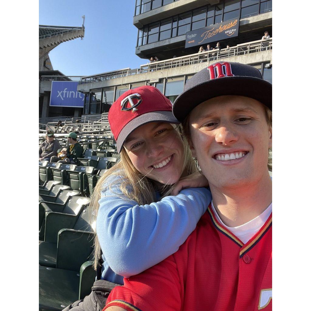 Twins fans at the Oakland Coliseum!
