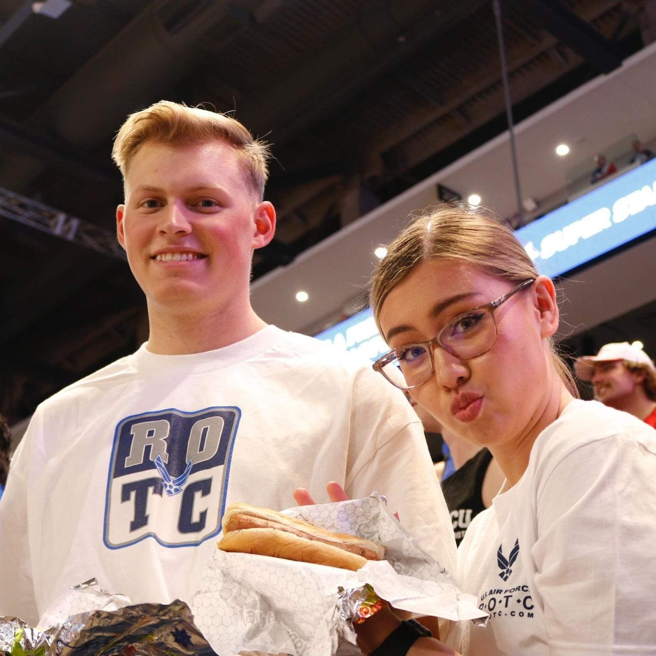 Us at a GCU basketball game for ROTC!