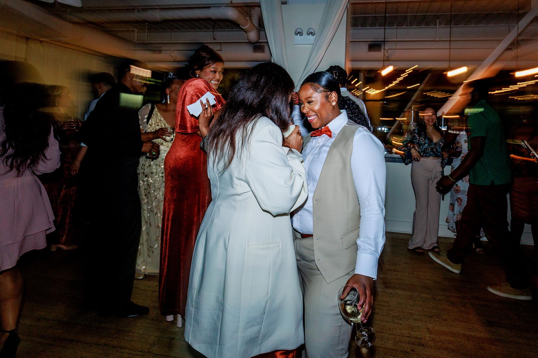 Our friend's wedding on the dance floor