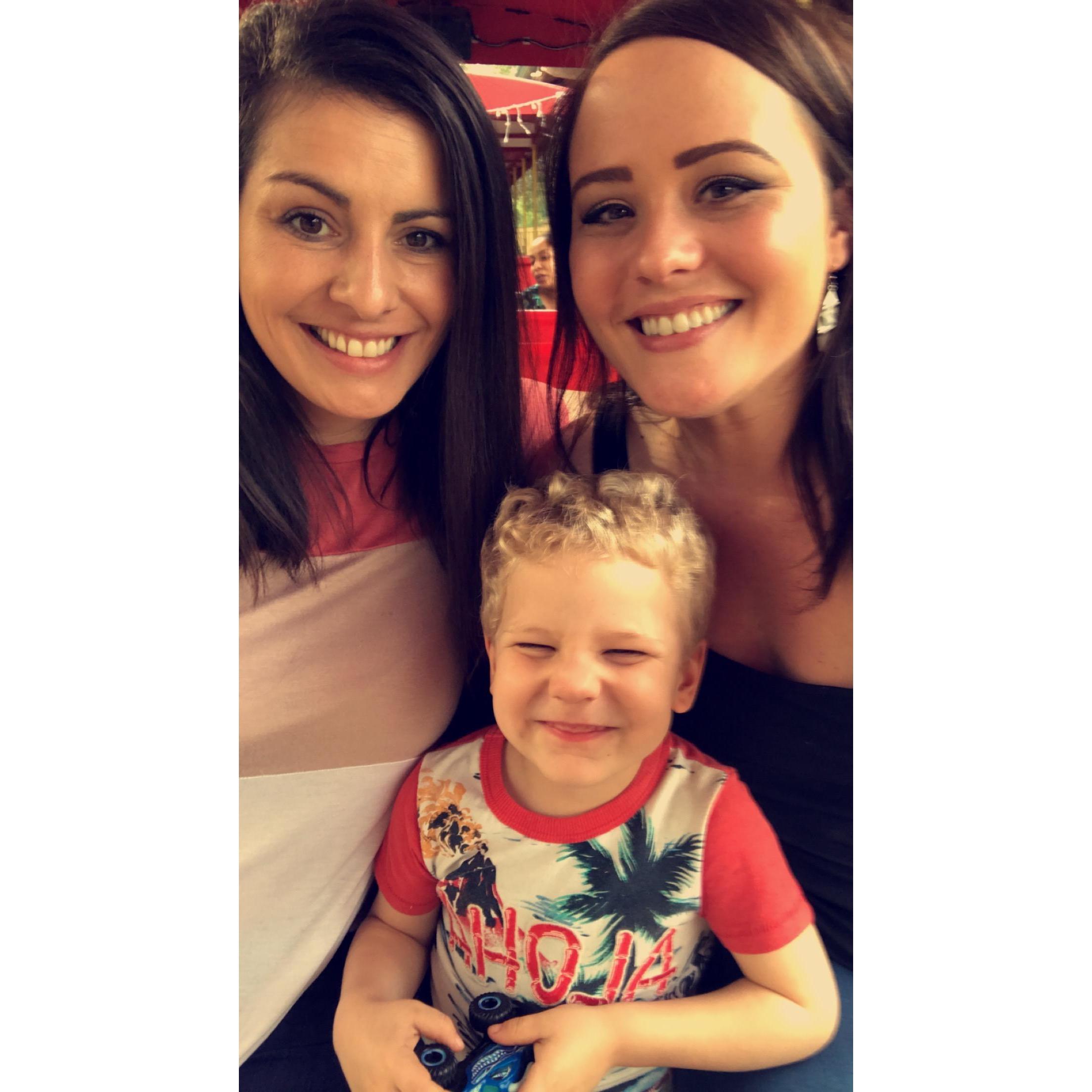 We took Zak to the zoo, and when we got on the train, he couldn't have been happier. (Side note: we ended up dropping his backpack on the railroad and had to call the conductor to retrieve it.)