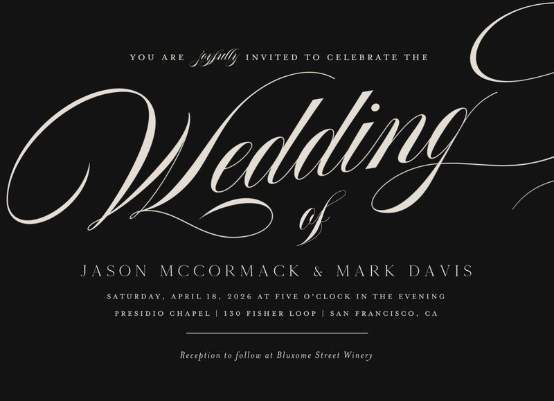 Marquis Landscape | Black | Zola Wedding Invitations
