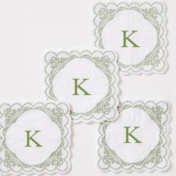 Bespoke Embroidered Coasters, Set of 4