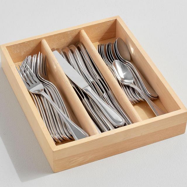 Caterer's Box Stainless Steel Flatware - Set of 36 (12 Dinner Forks, 12 Knives and 12 Teaspoons)