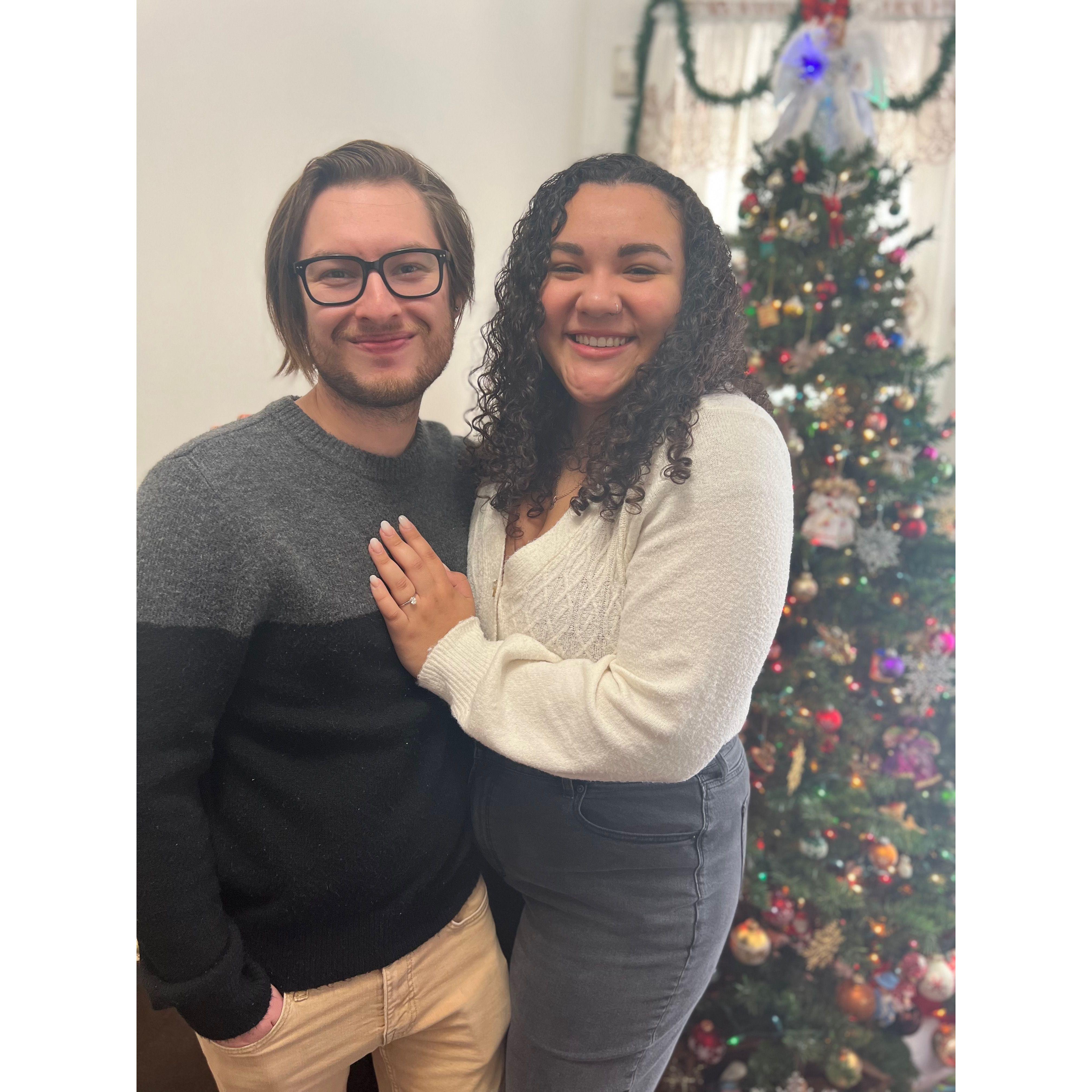 Our eighth Christmas together, and the day we got engaged! December 2022