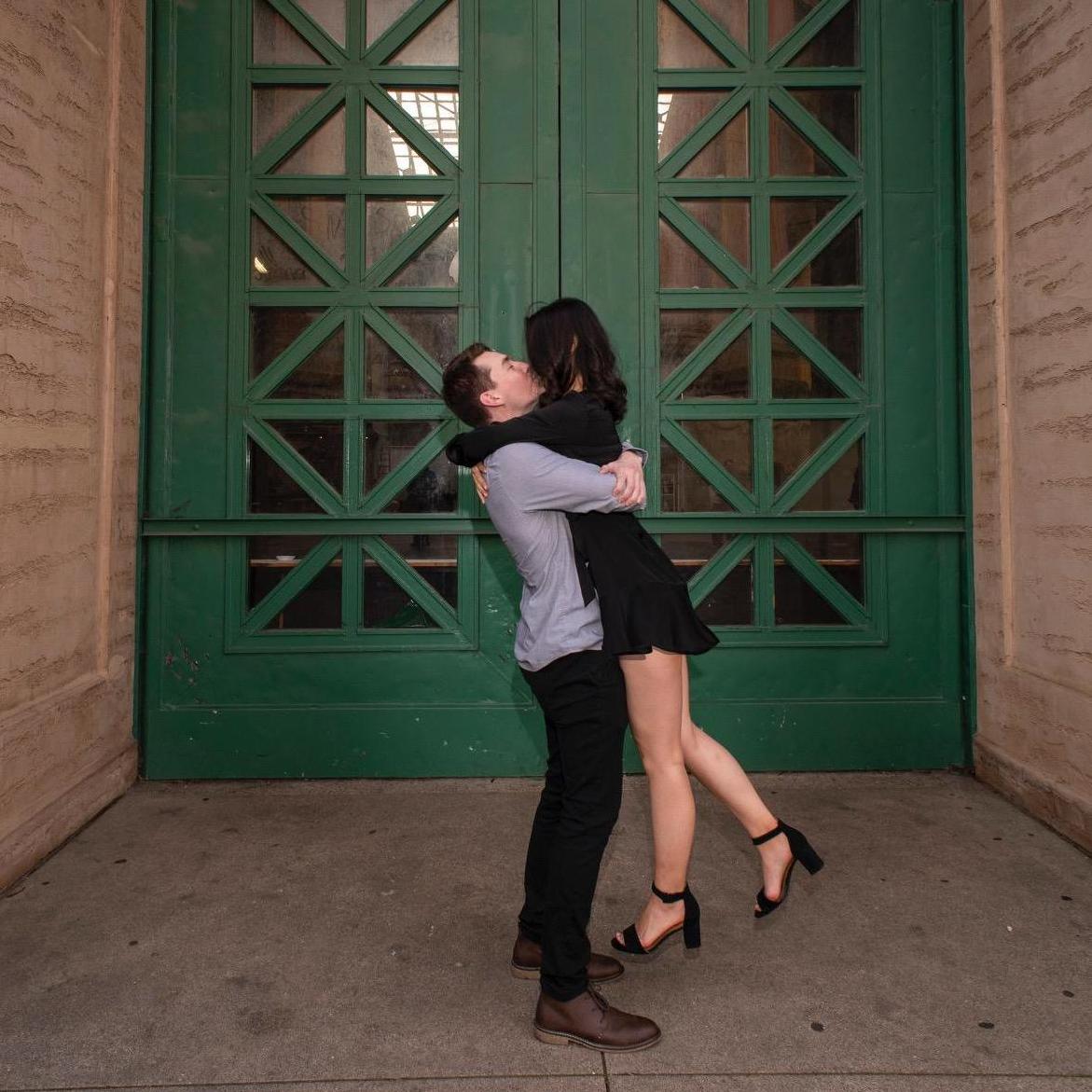 An unforgettable memory of when Steve proposed at the Palace of the Fine Arts.