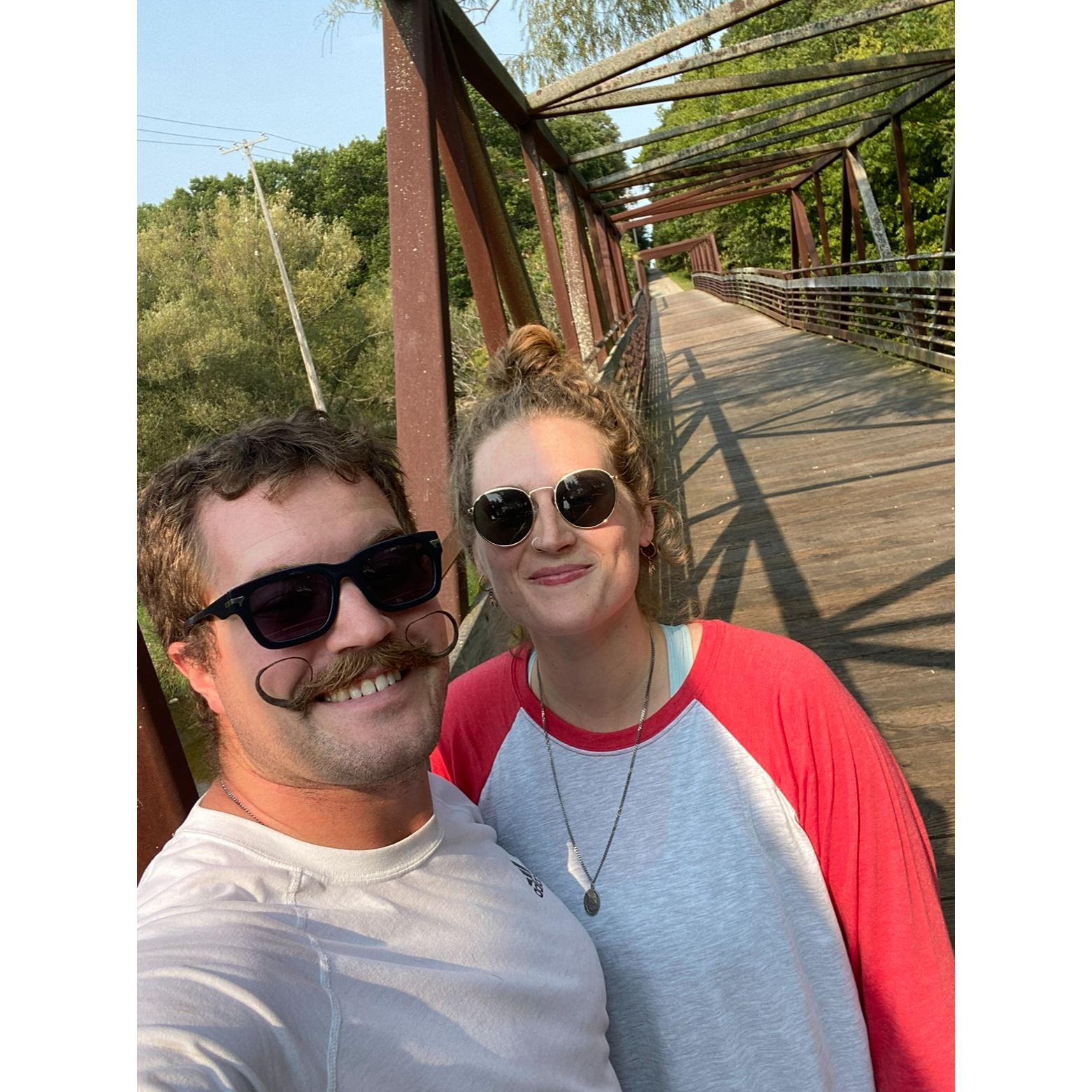 One of our first bike rides from Cedarburg to Sheboygan, we were hurting the next day.