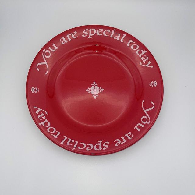 Vintage Waechtersbach Ceramic Red Special Day Plate, You Are Special Today Celebration Plate