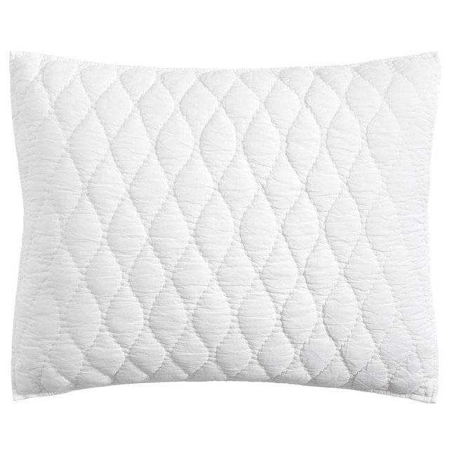 Cocoon Voile Quilted Sham, White, Standard