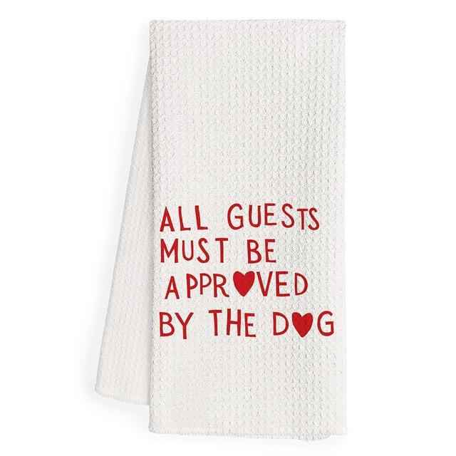 WFSM Dog Kitchen Towels, Dog Hand Towels, Dog Dish Towels, Dog Kitchen Towels for Dog Lovers, Dog Gifts for Women, Dog Mom Gifts, Dog Owner Gifts, Fun Dog Gift Towels for Kitchen, 16x24 Inches