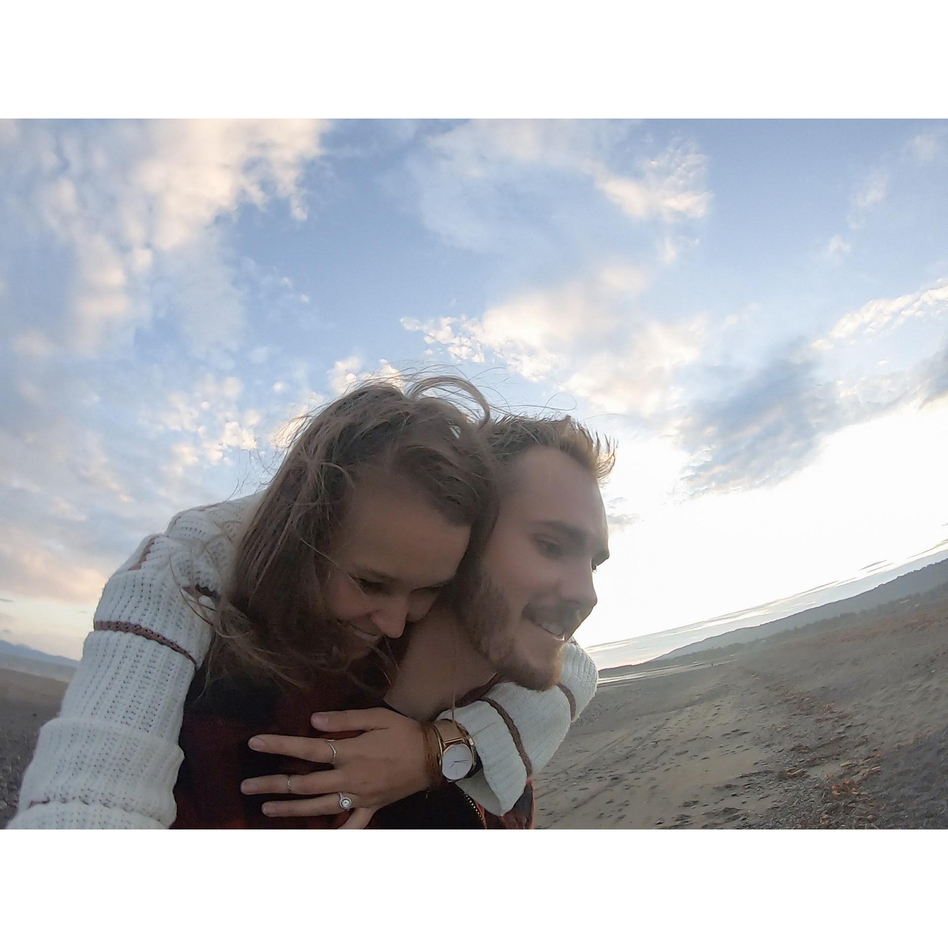Devon popped the question on our last night in Alaska :')