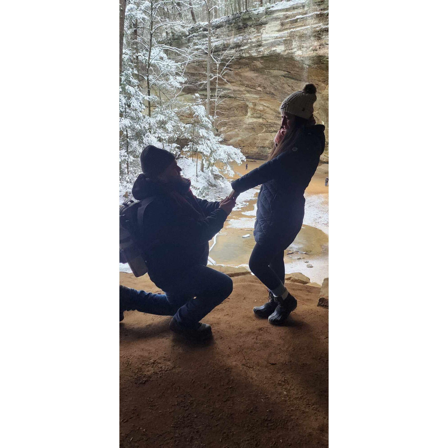 A picture taken after Victor asked and McKenzie said yes!