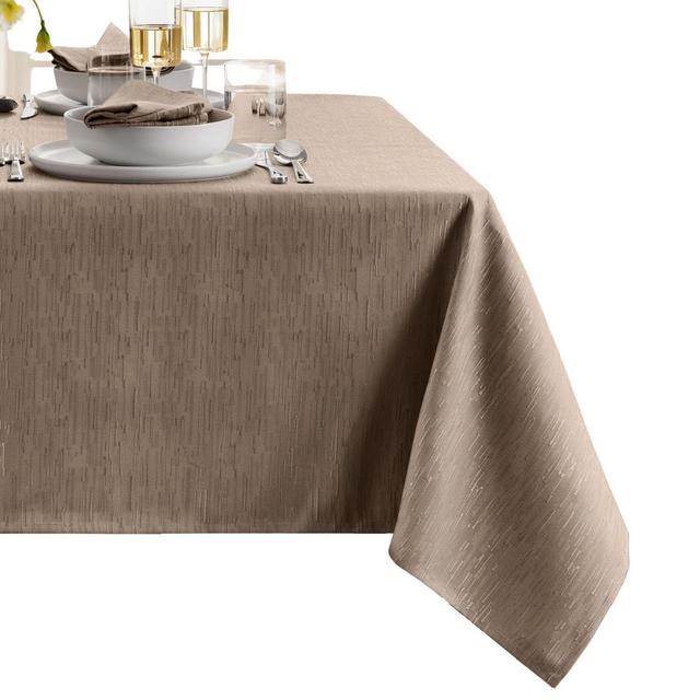Elrene Home Fashions Continental Solid Texture Water and Stain Resistant Tablecloth, 52" x 52"