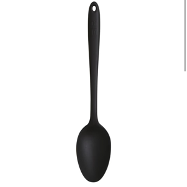 GIR: Get It Right Silicone Spoon, High Heat Resistant Kitchen Tool - Non toxic cooking utensils for Nonstick Cookware, Cooking, Baking and Mixing, Ultimate - 13IN, Black