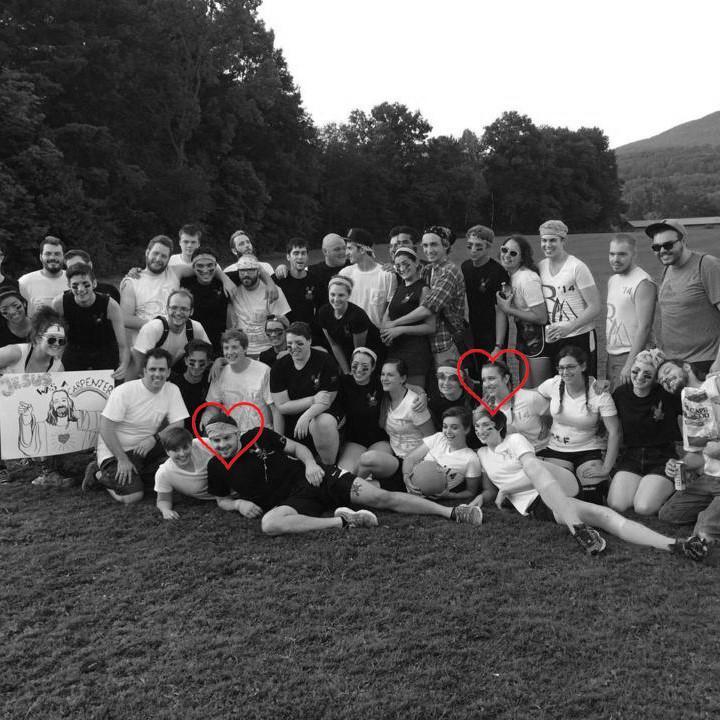 Our VERY first photo together... little did we know what our futures held (although the way Carrie's looking at Tyler, she wouldn't be upset at the way it played out...)
8/2014